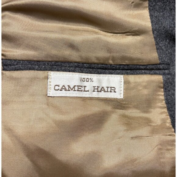 Vintage Union Made Gray Camel Hair Blazer Jacket Santa Fe Clothing Sport Coat - Picture 7 of 11